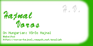 hajnal voros business card
